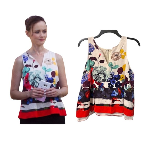 Anthropologie HD in Paris Elsie Tank Watercolor Size 8 - Picture 1 of 13